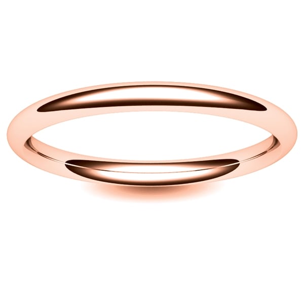 2mm rose gold wedding band